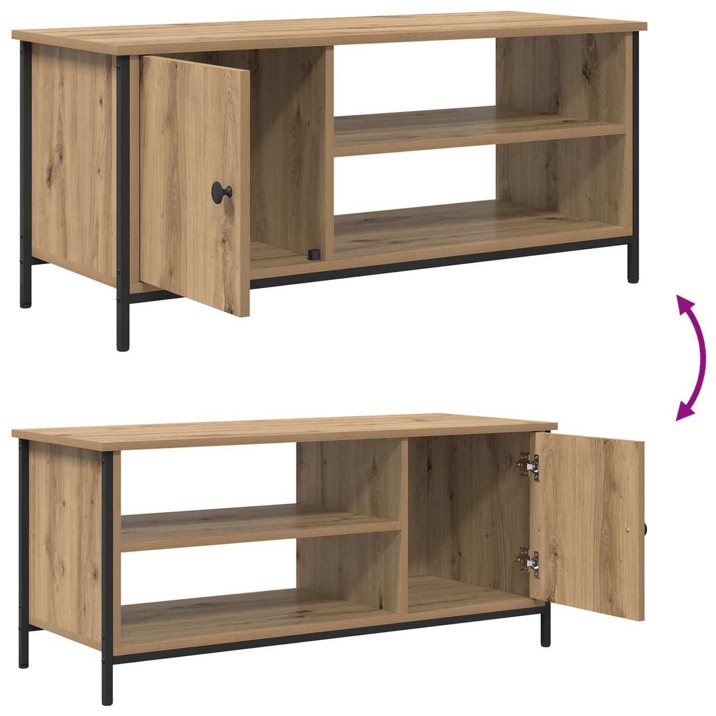 TV Cabinet Artisan Oak 100 x 40 x 45 cm Engineered Wood