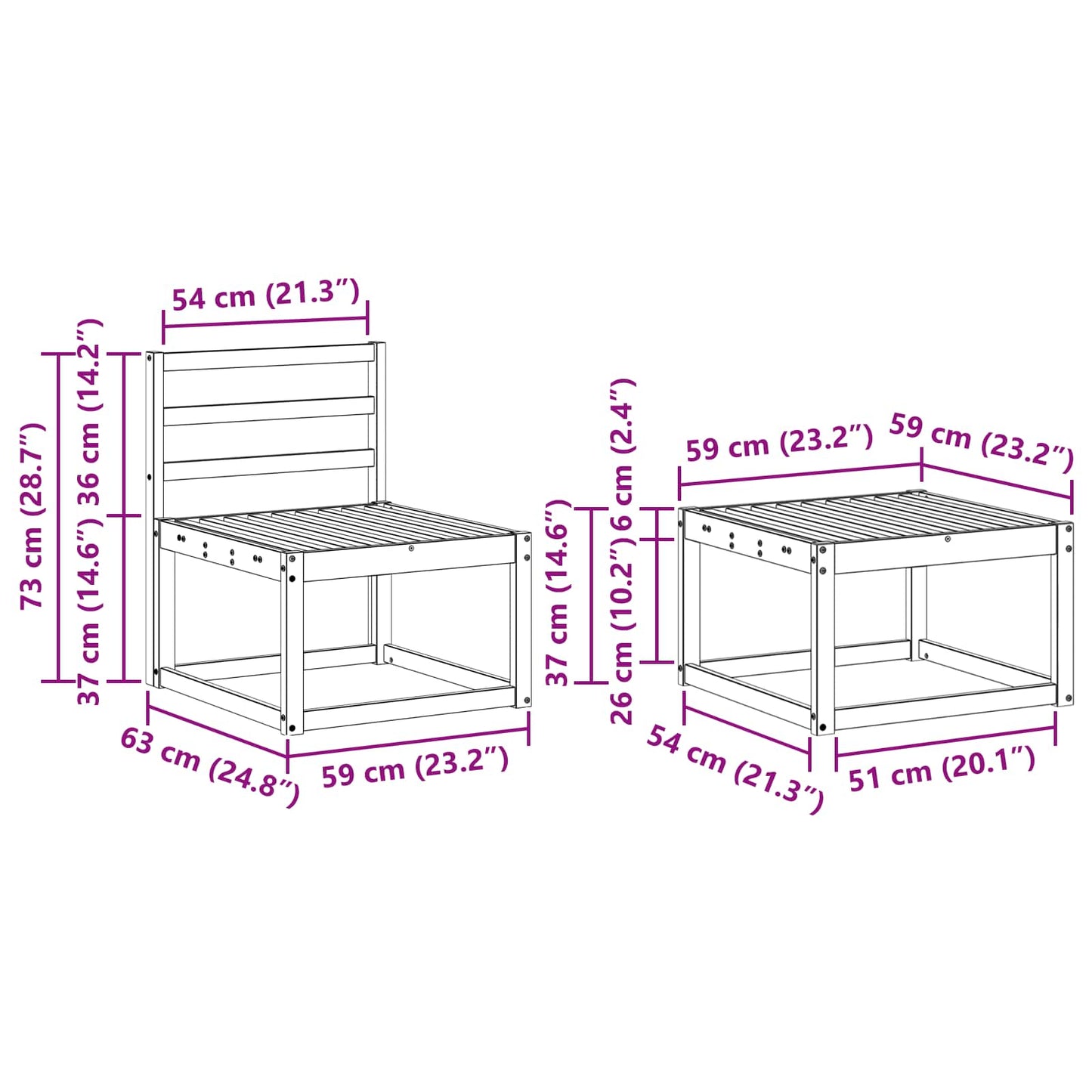 Outdoor Sofa Set 5 pcs White 249 x 122.5 x 73 cm