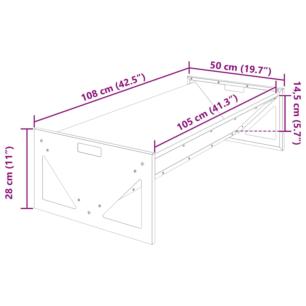 Livestock Feeding Trough Black 108 x 50 x 28 cm