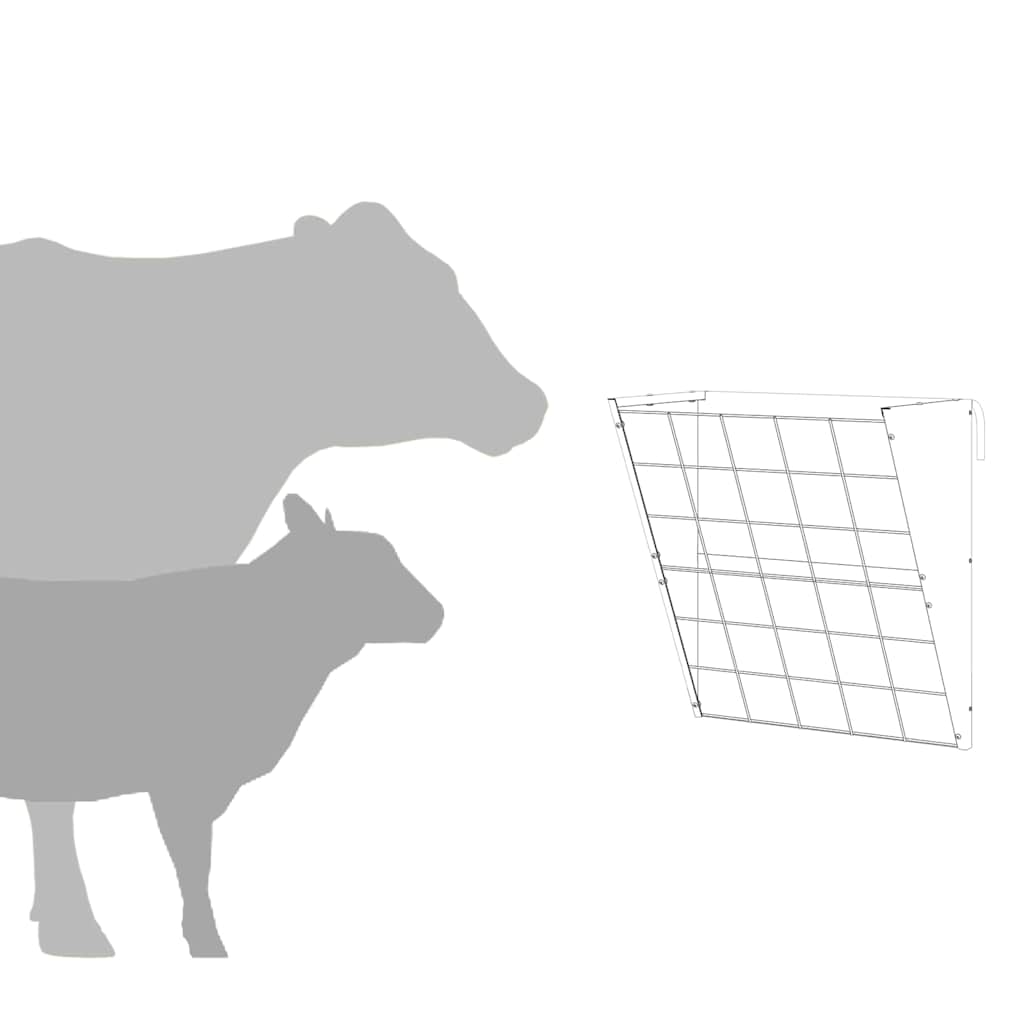 Hanging Hay Feeder Silver 61 x 33 x 66 cm Galvanised Steel