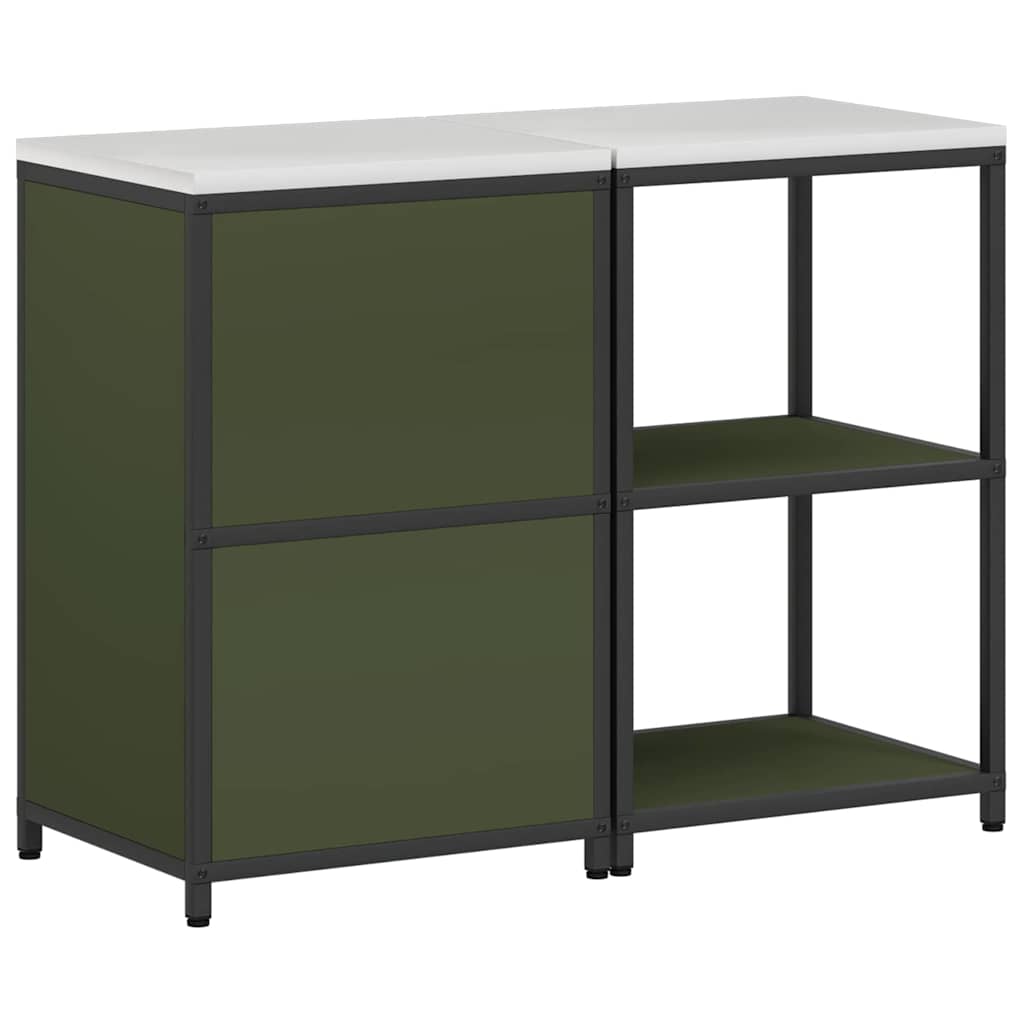 Kitchen Storage Set HATTEM 2 pcs Olive Green Cold-rolled Steel