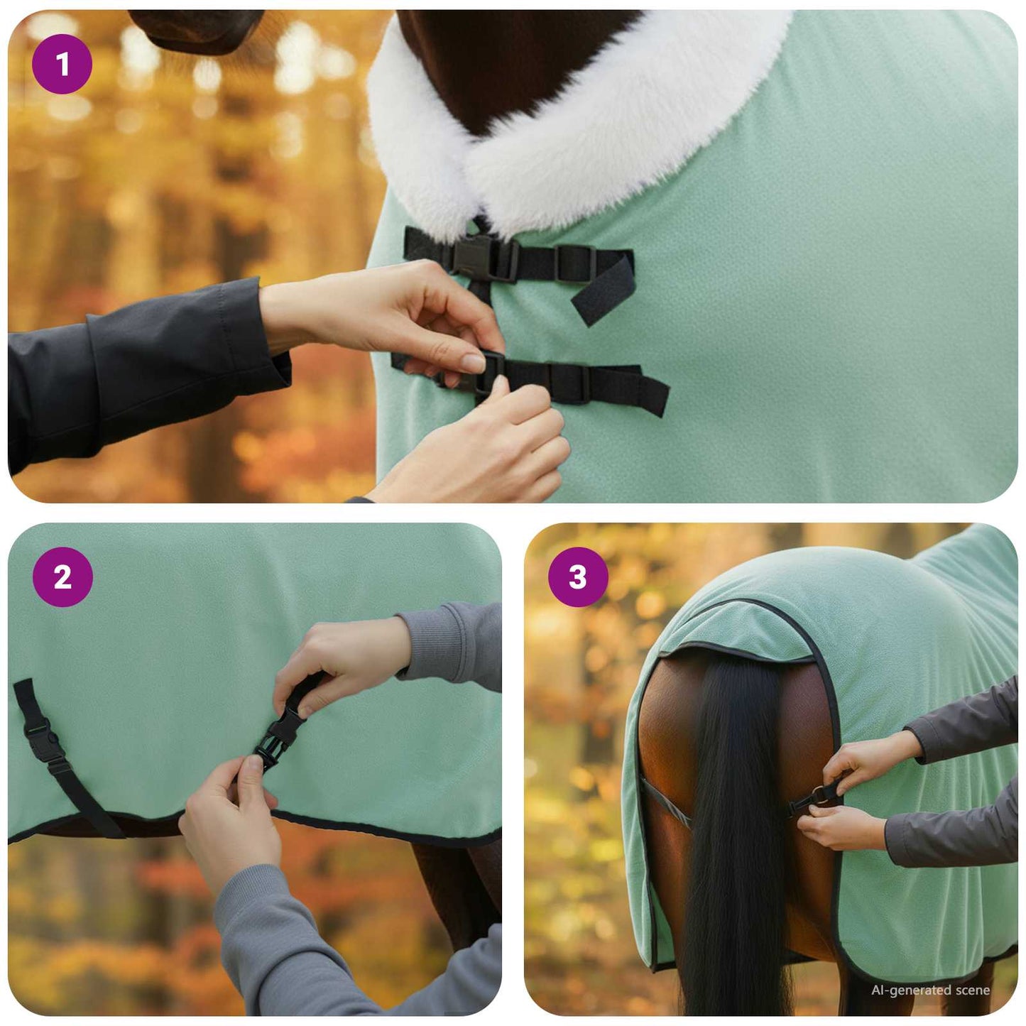Horse Blanket Special Green 115 cm Polar fleece