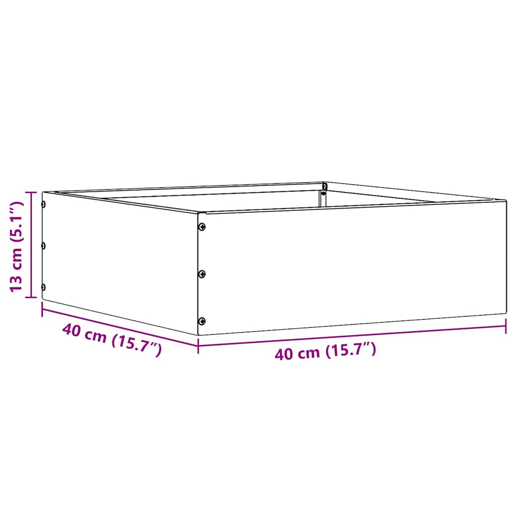 Lawn Edging 40 x 40 x 13 cm Galvanised Steel Silver
