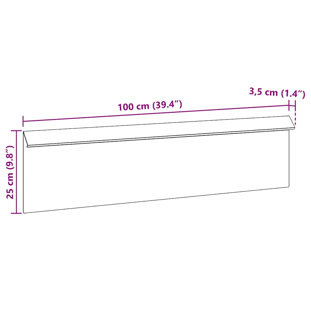 Snail Fence 100 x 3.5 x 25 cm Galvanised Steel Silver