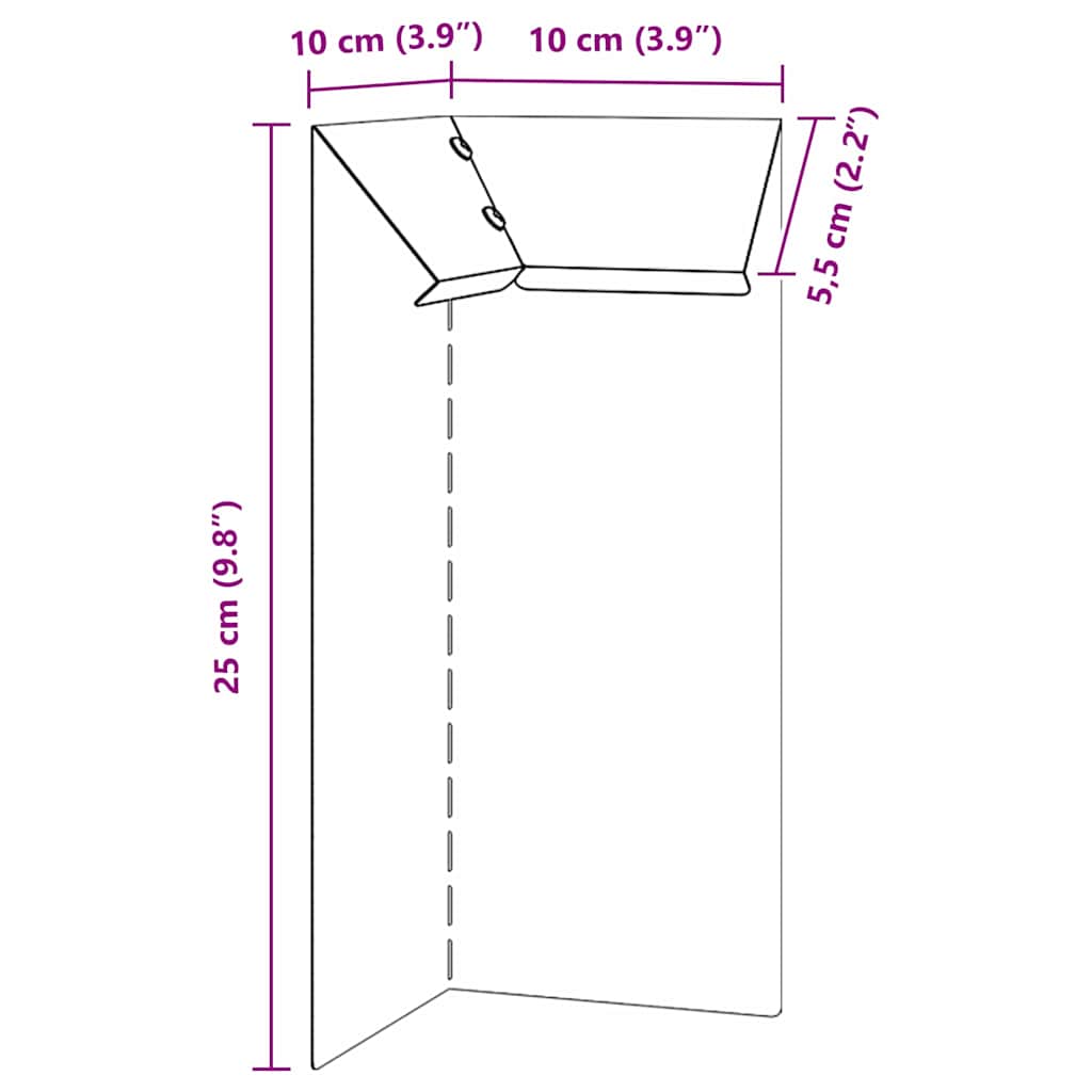 Snail Fence 4 pcs 10 x 10 x 25 cm Galvanised Steel Silver