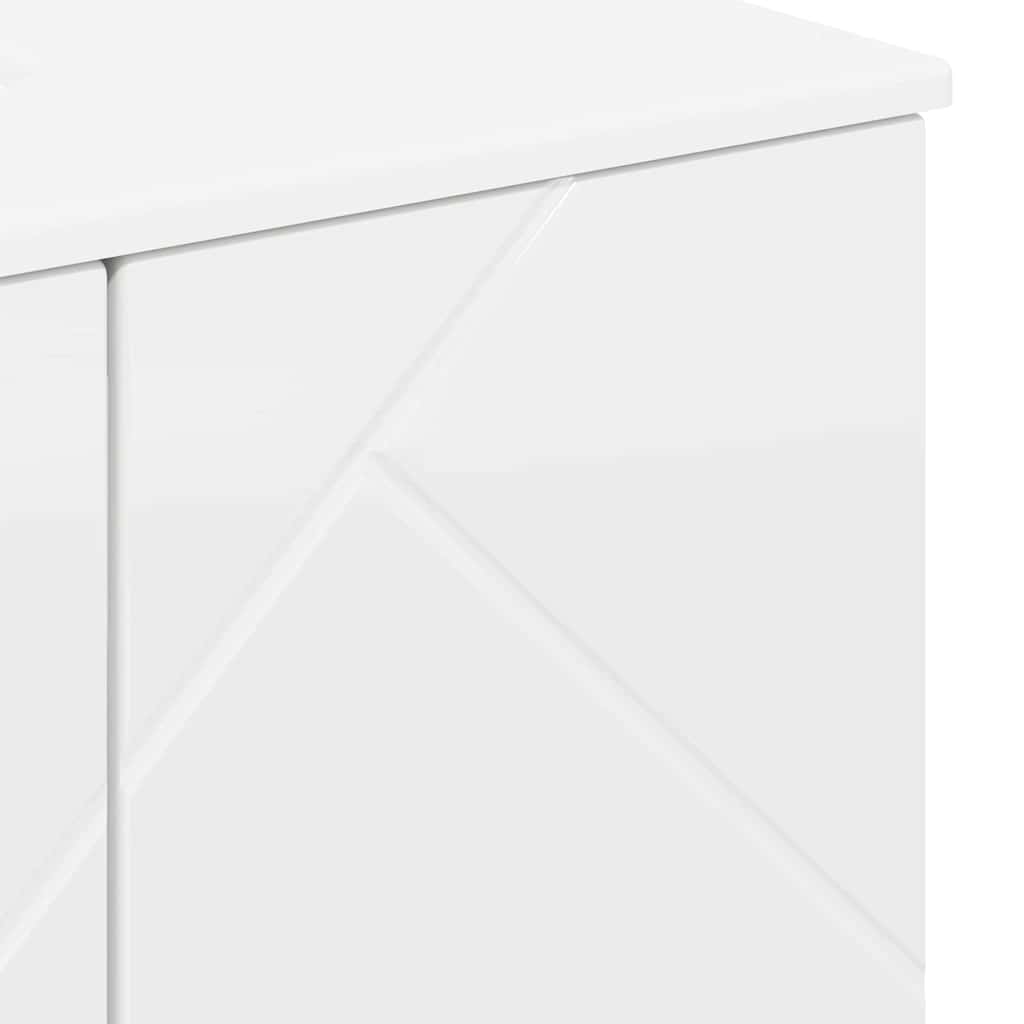 Bathroom Furniture Set with Drawer 3 pcs High Gloss White