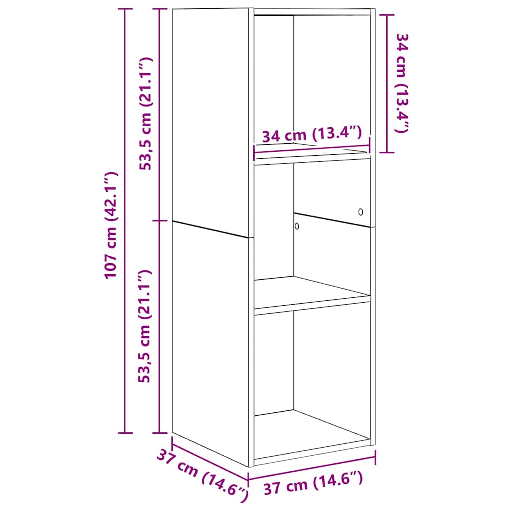 TV Cabinet Set 3 pcs Artisan Oak Engineered Wood