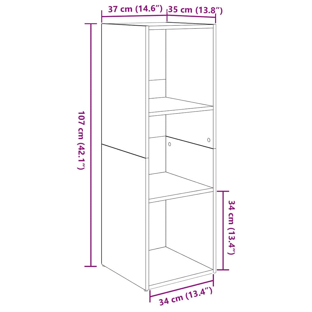 TV Cabinet Set 4 pcs Artisan Oak Engineered Wood
