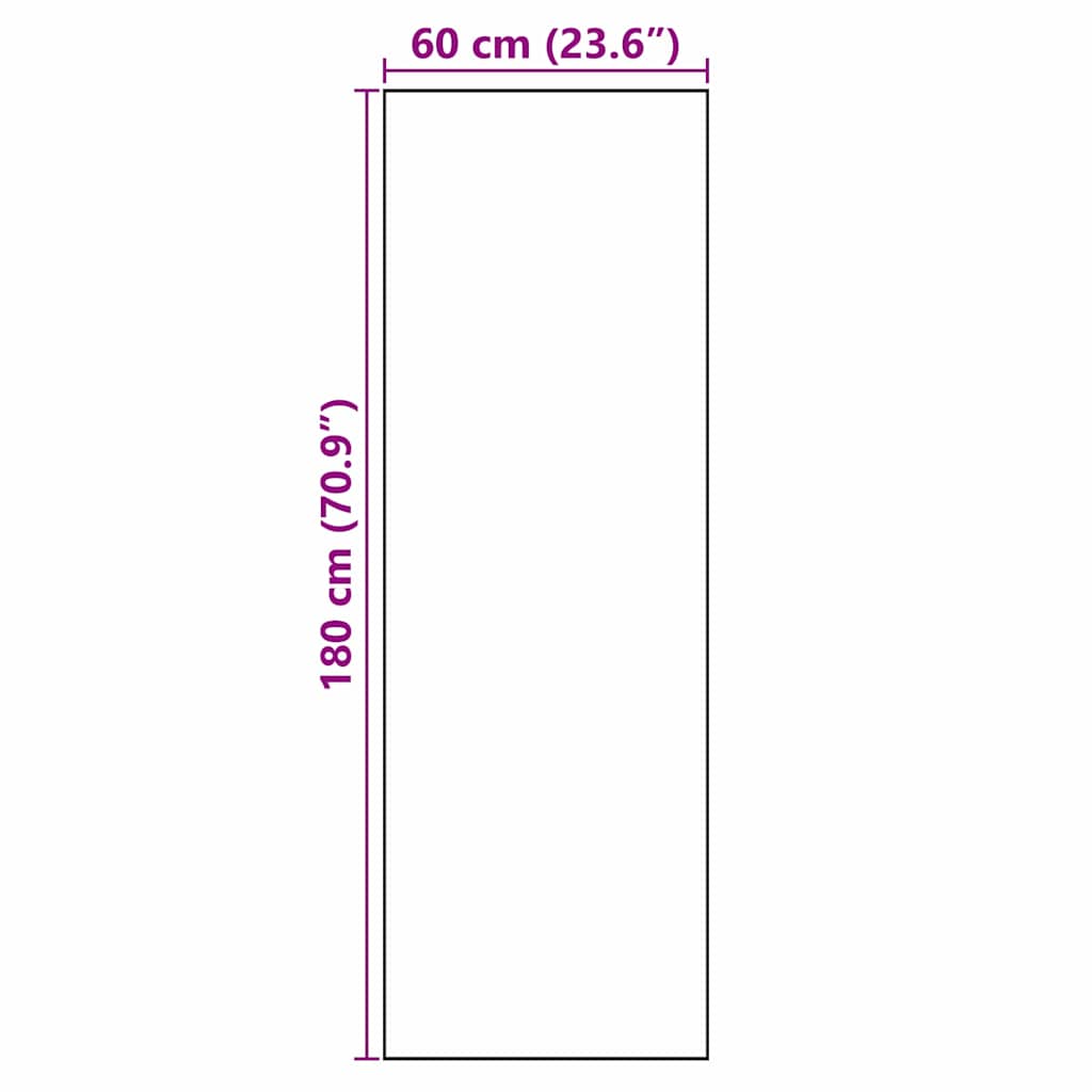 Kitchen Rug White 180 x 60 cm Velvet