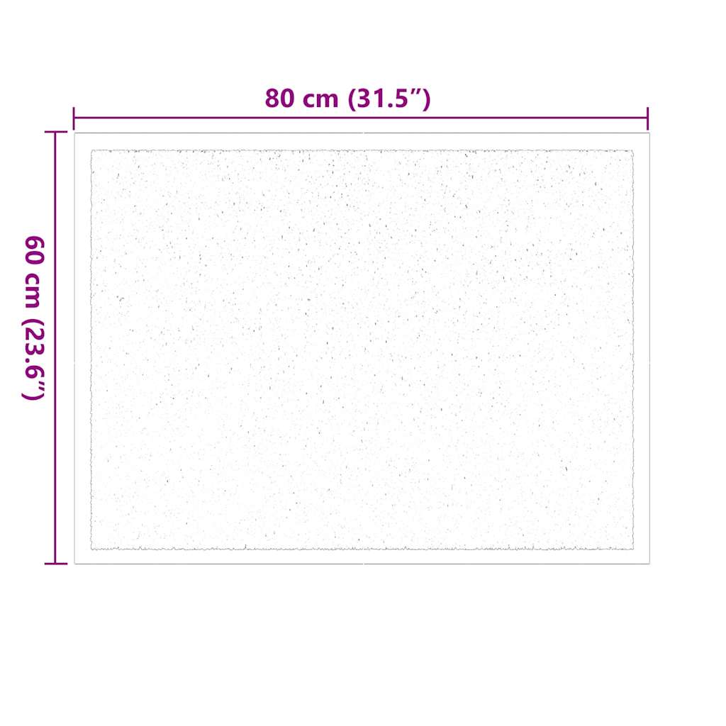 Door Mat Anthracite 80 x 60 x 1.2 cm Teddy Fabric