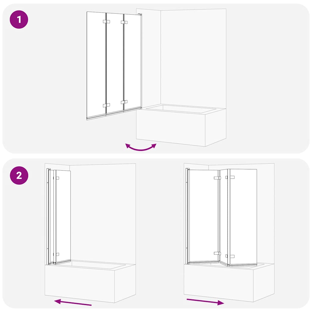 Shower Enclosure Black 130 x 138 cm ESG Glass and Aluminium