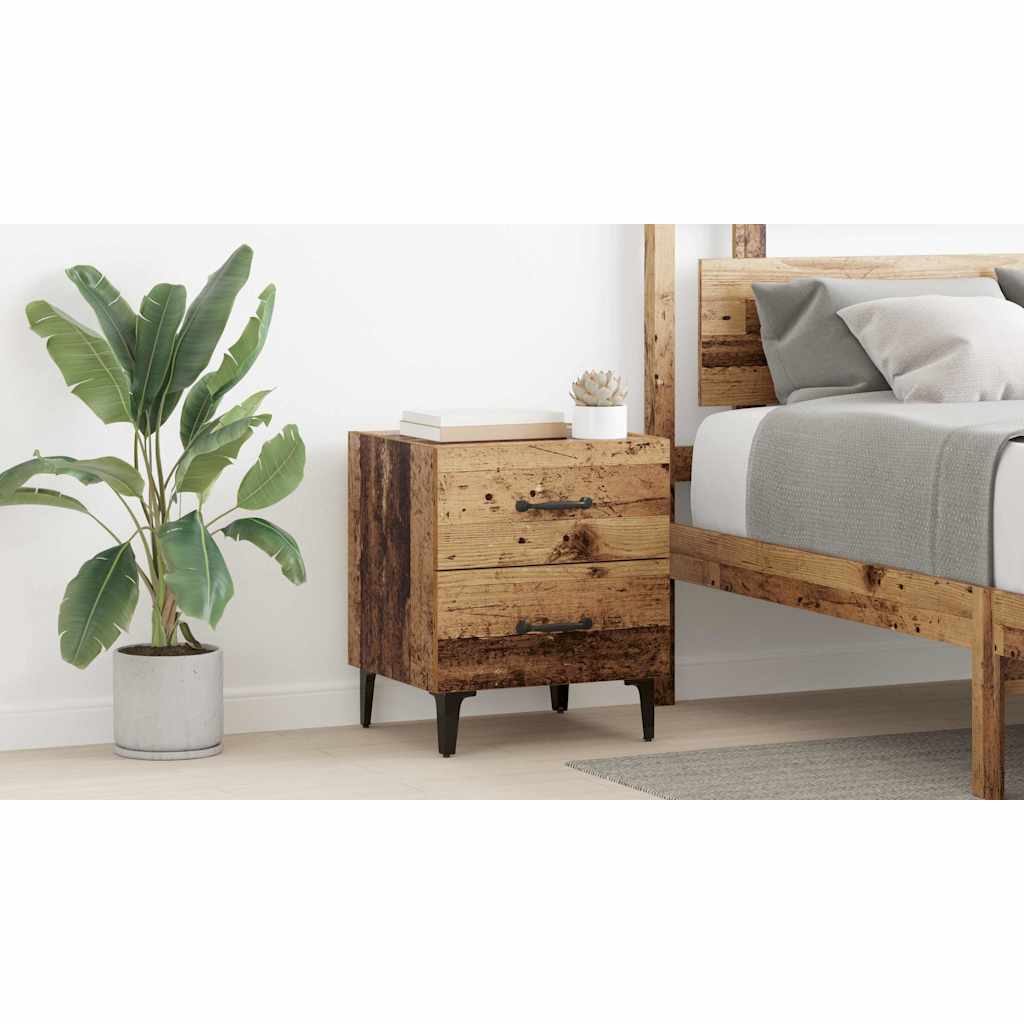 Bed Cabinet Old Wood 40 x 35 x 47.5 cm Engineered Wood