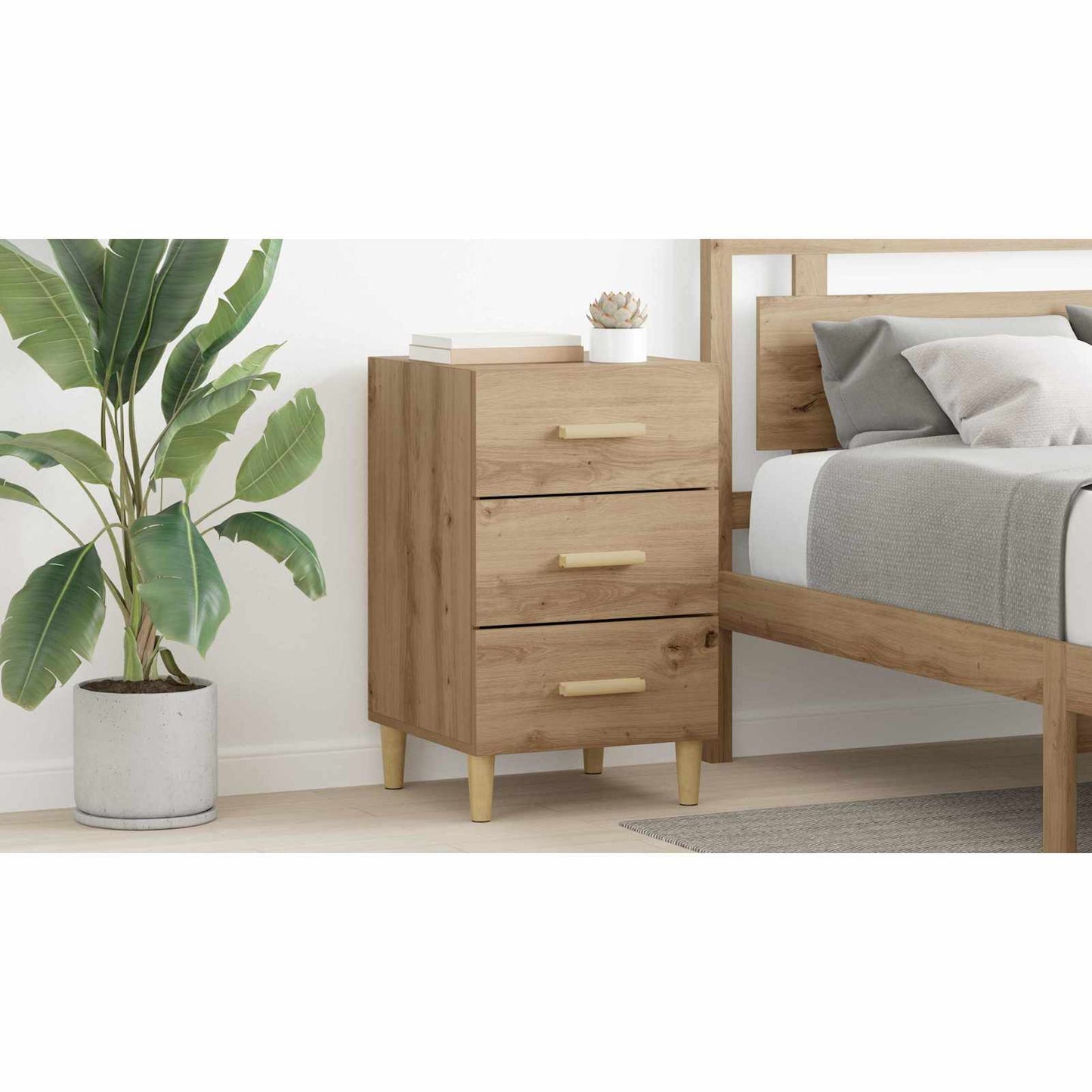 Bedside Cabinet Artisan Oak 40 x 40 x 66 cm Engineered Wood