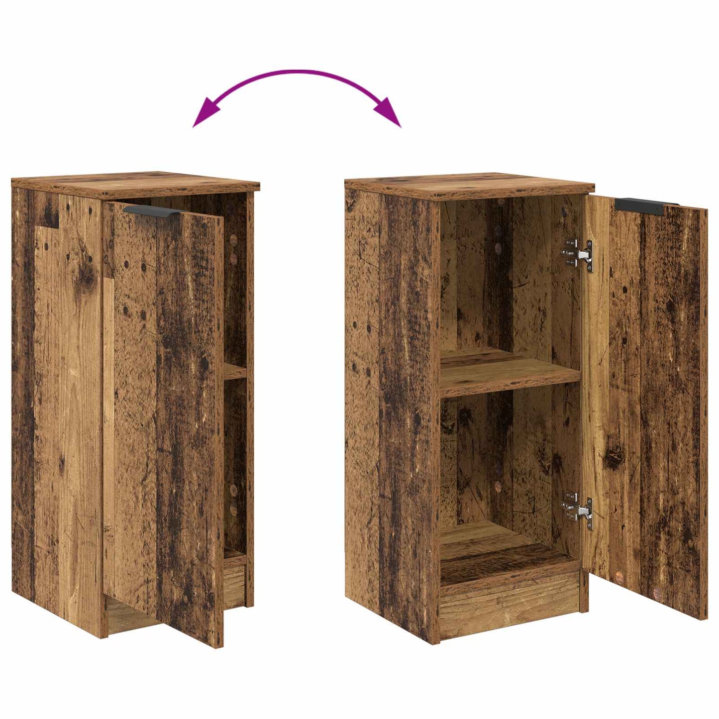 Sideboard Old Wood 30 x 30 x 70 cm Engineered Wood