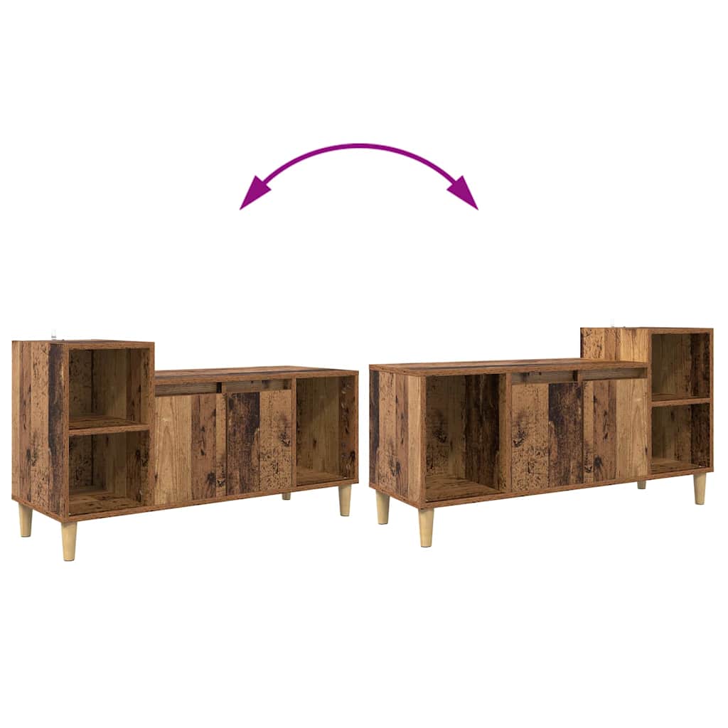 TV Cabinet Old Wood 100 x 35 x 55 cm Engineered Wood