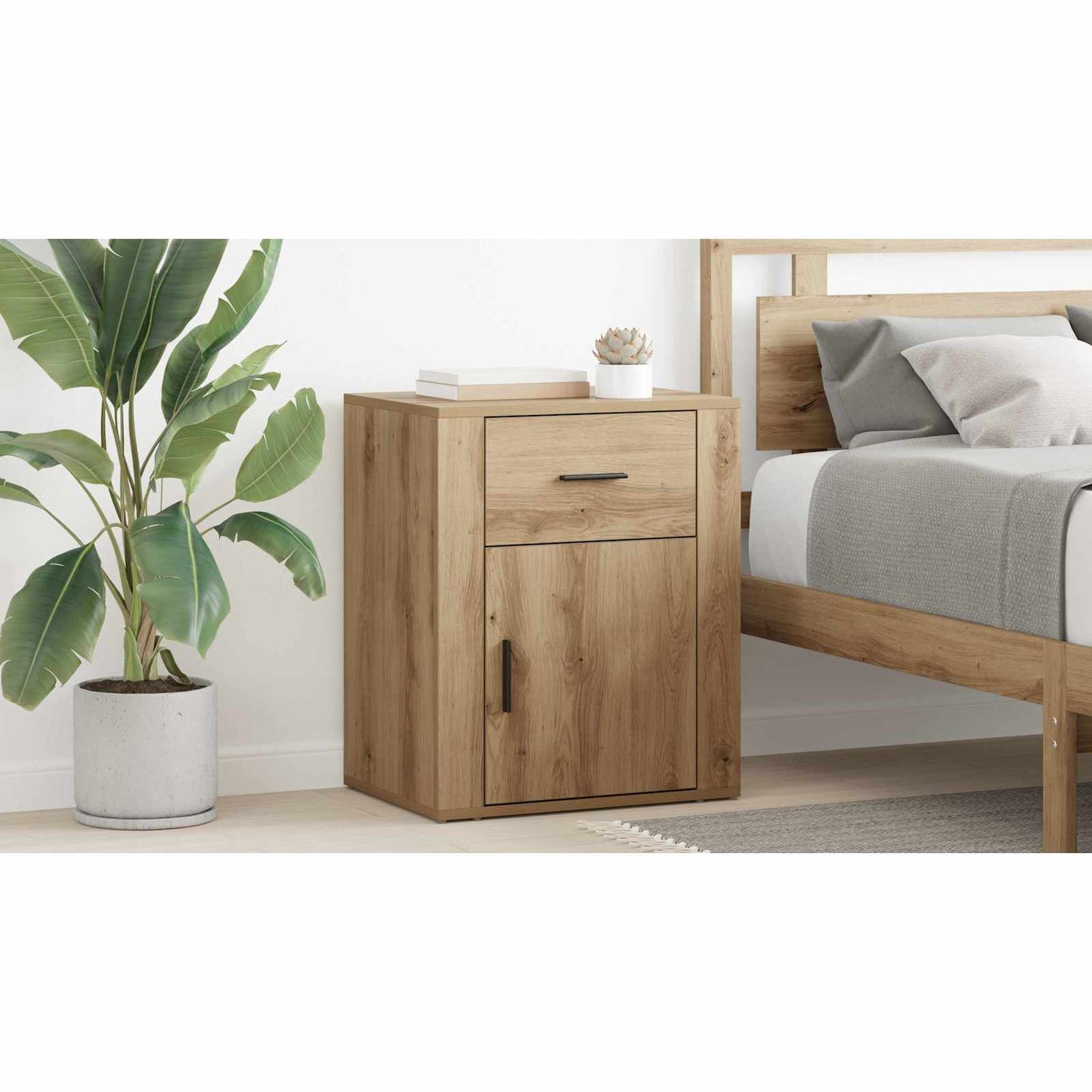 Bedside Cabinet Artisan Oak 35 x 50 x 60 cm Engineered Wood