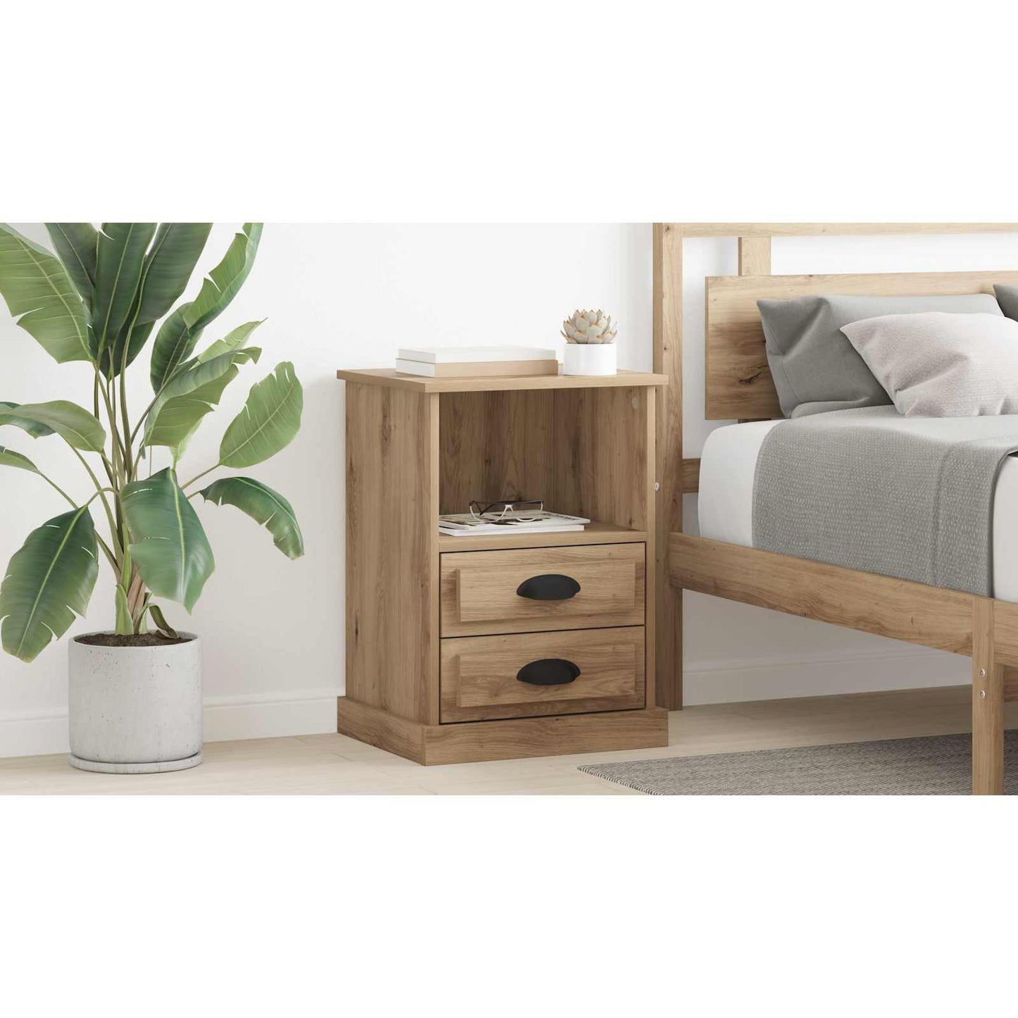 Bedside Cabinet Artisan Oak 36 x 43 x 60 cm Engineered Wood