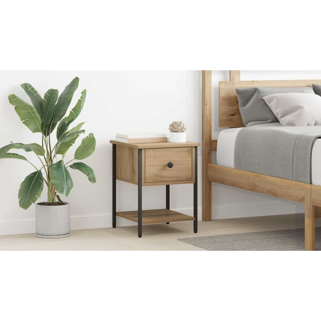 Bedside Table Artisan Oak 34 x 35.5 x 45 cm Engineered Wood