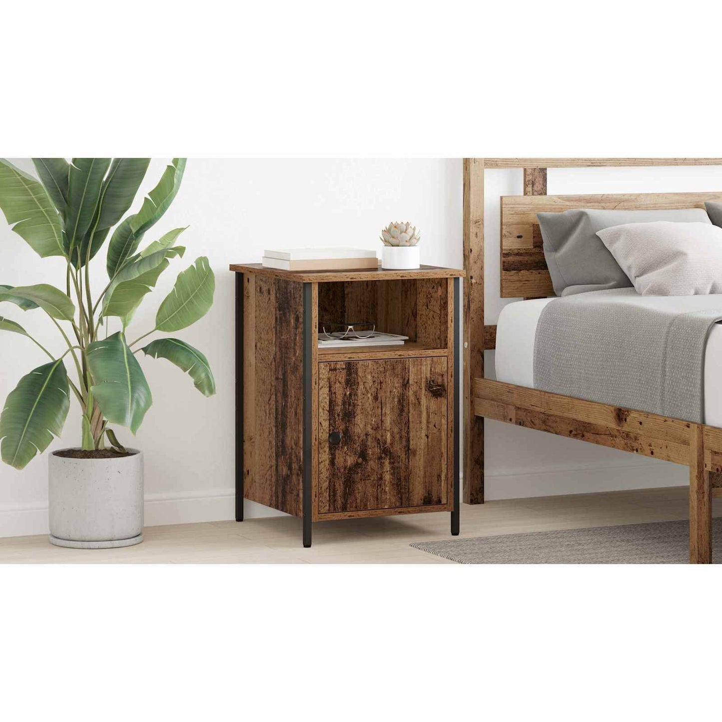 Bedside Cabinet Old Wood 40 x 42 x 60 cm Engineered Wood