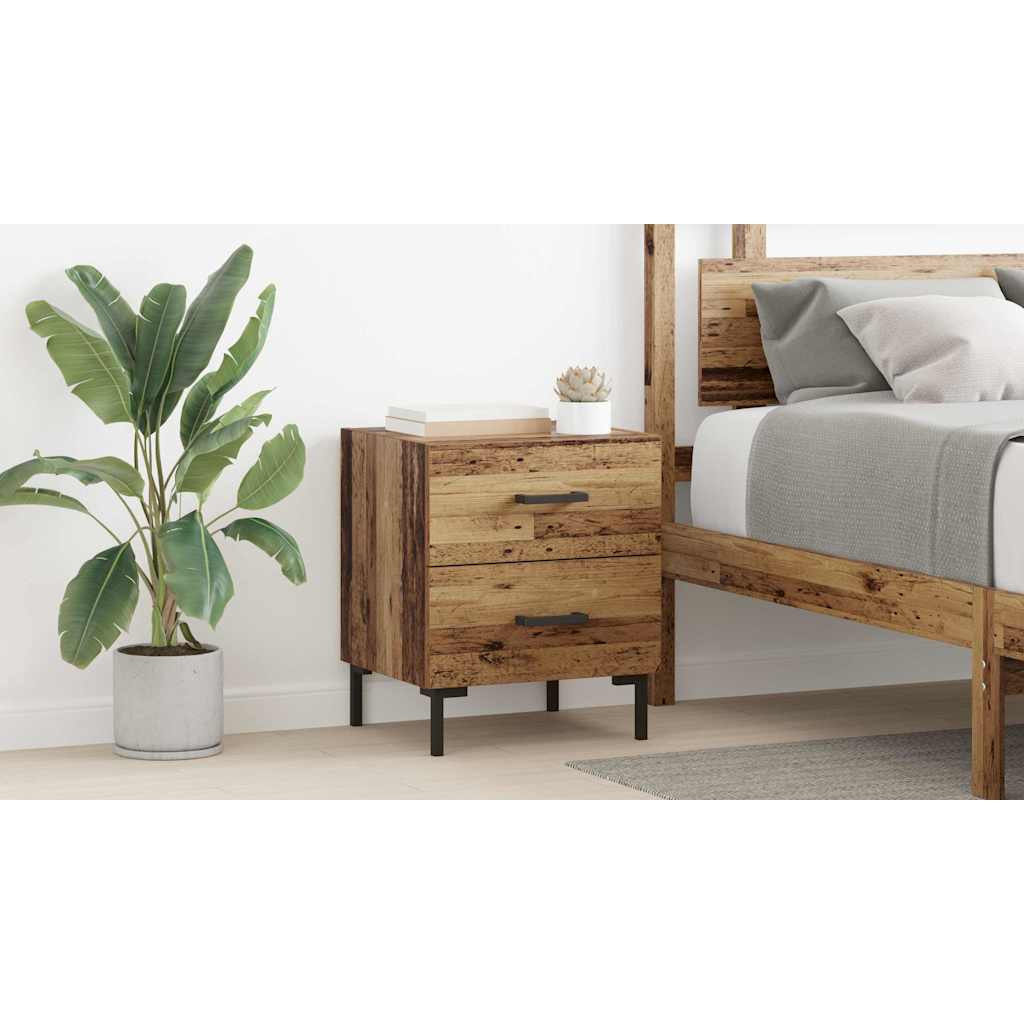 Bedside Cabinet Old Wood 40 x 35 x 47.5 cm Engineered Wood