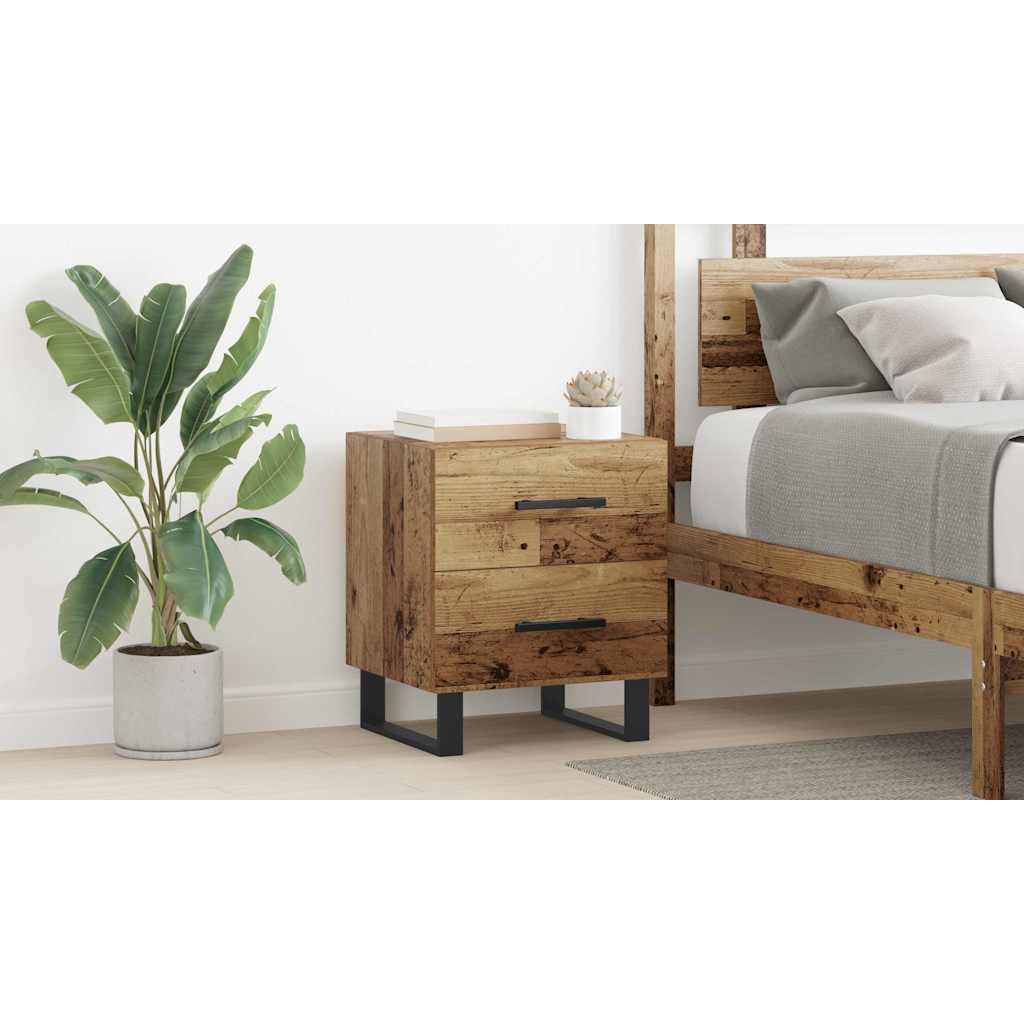 Bedside Cabinet Old Wood 40 x 35 x 47.5 cm Engineered Wood