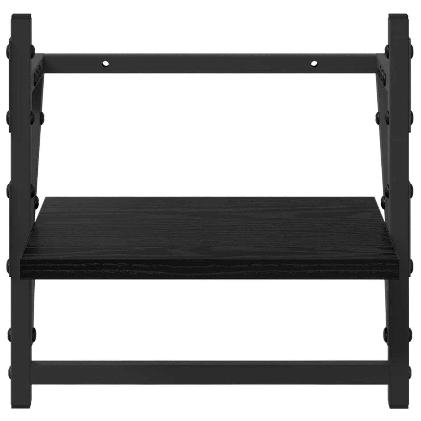 Wall Shelf Set Wall-Mounted 6 pcs Black Oak 100 x 25 x 30 cm