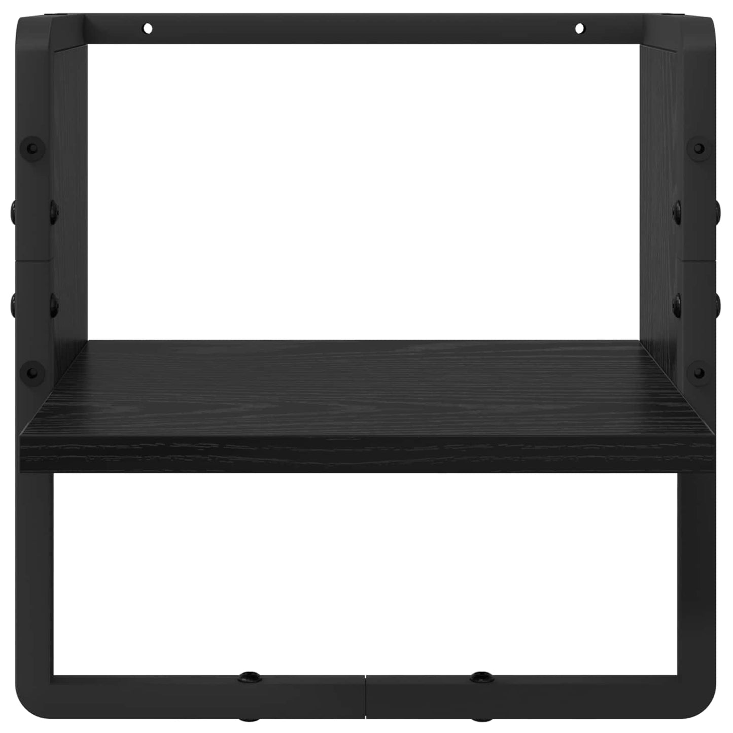 Wall Shelf Set Wall-Mounted 4 pcs Black Oak 65 x 25 x 30 cm