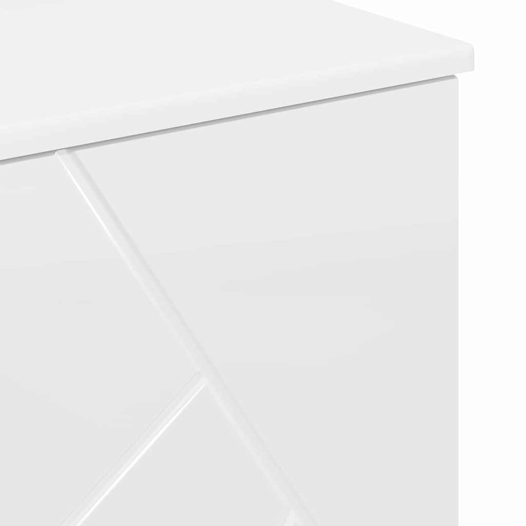 Bathroom Cabinet with Drawer High Gloss White 76.5 x 35 x 64 cm