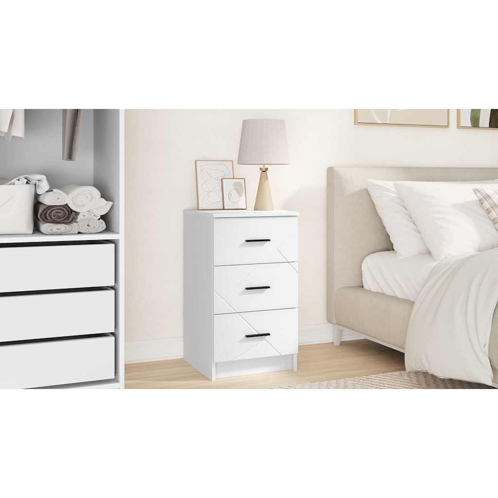 Bedside Cabinet White 38 x 38 x 66 cm Engineered wood