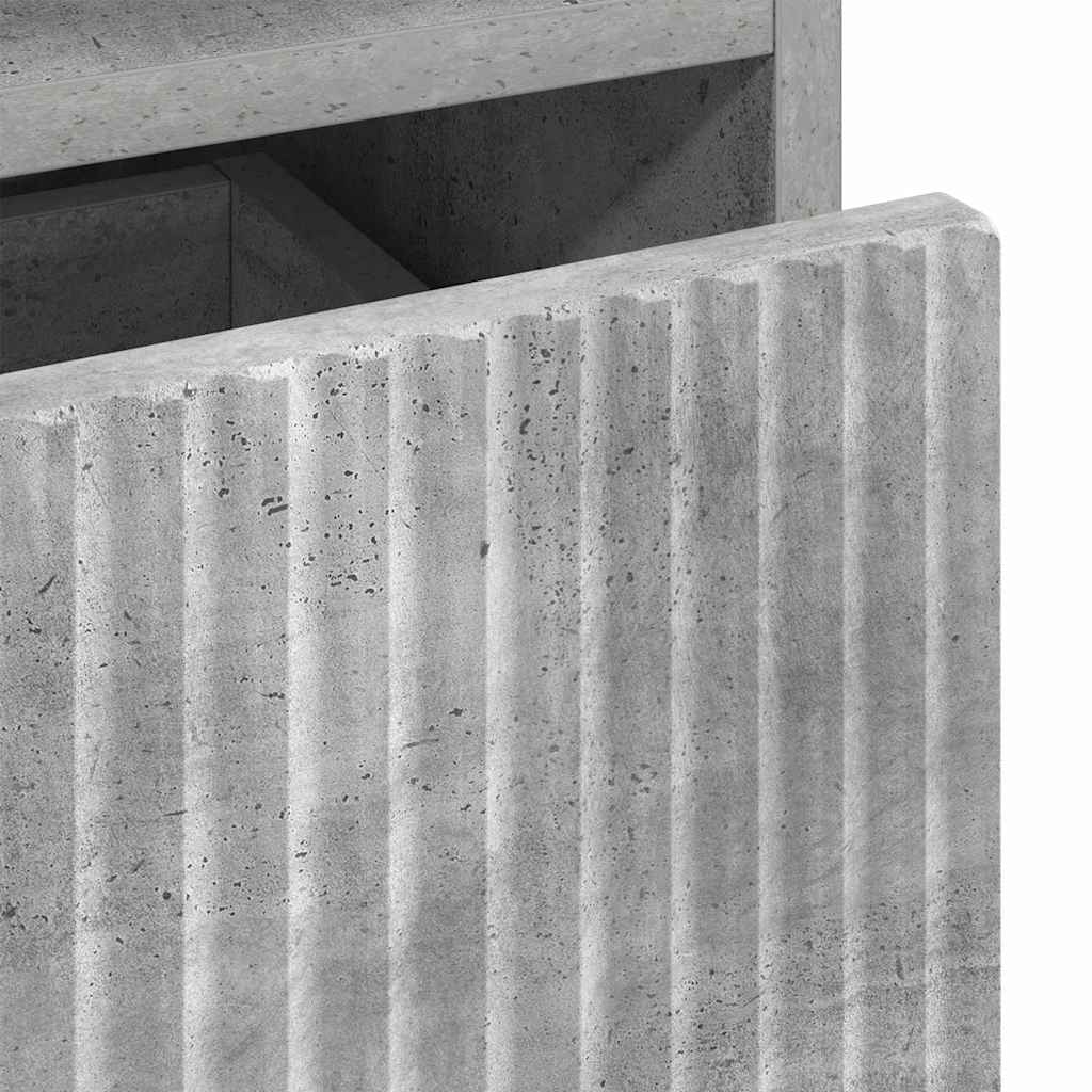 Bedside Cabinet with Drawer 2 pcs Concrete grey 49 x 36 x 61 cm