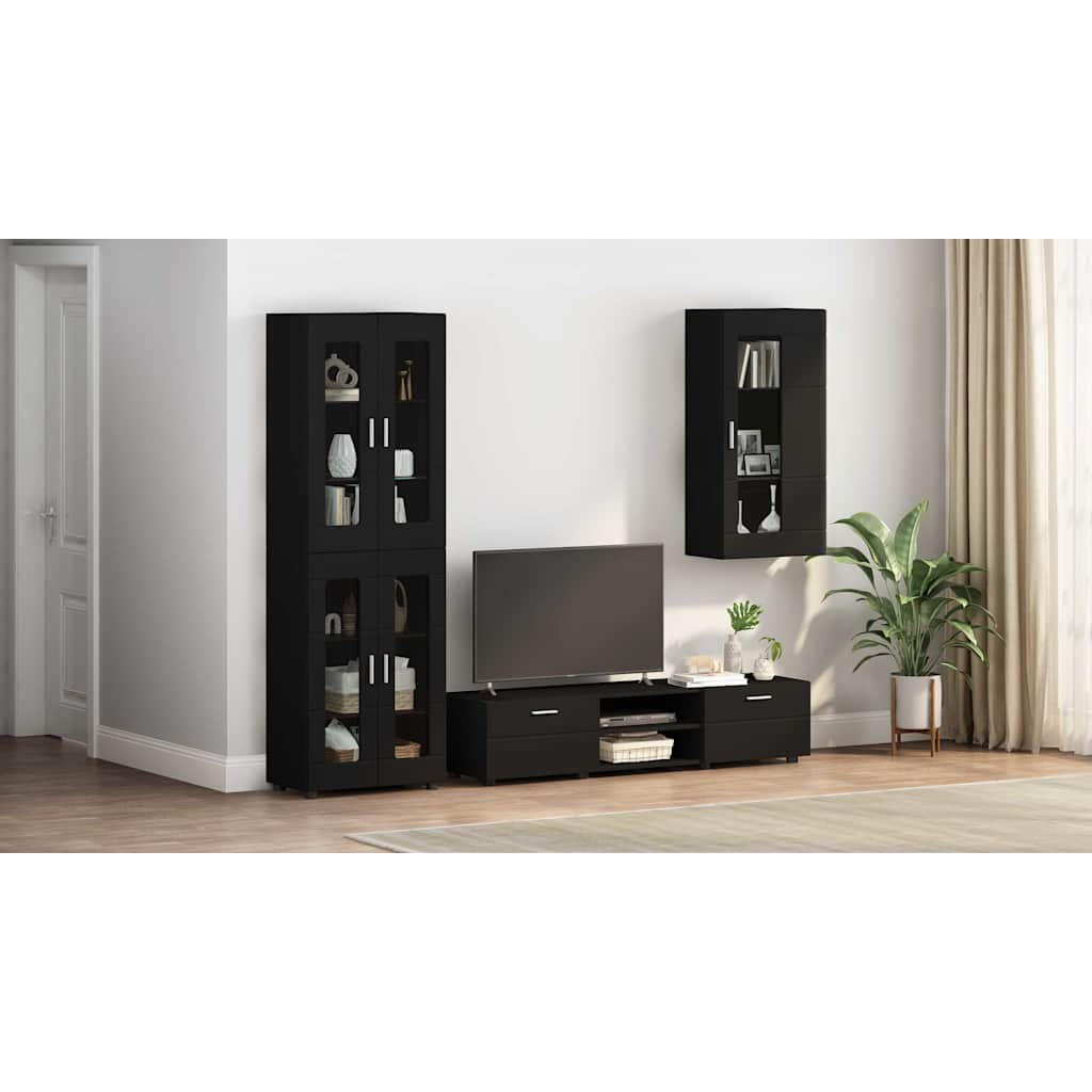 Wooden Cabinet Black 50 x 29 x 100 cm Engineered Wood