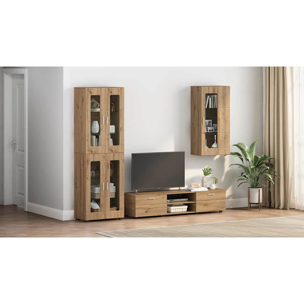 Wooden Cabinet Artisan Oak Engineered Wood