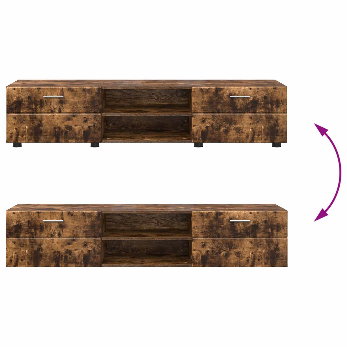 Wooden Cabinet Smoked Oak 150 x 39 x 30 cm Engineered Wood