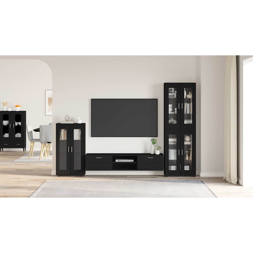 Sideboard FLORIN Black 55.5 x 29 x 100 cm Engineered Wood