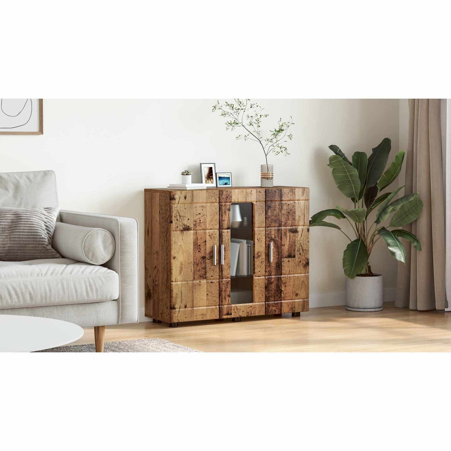 Wooden Cabinet Old Wood 88.5 x 30.5 x 73 cm Engineered Wood