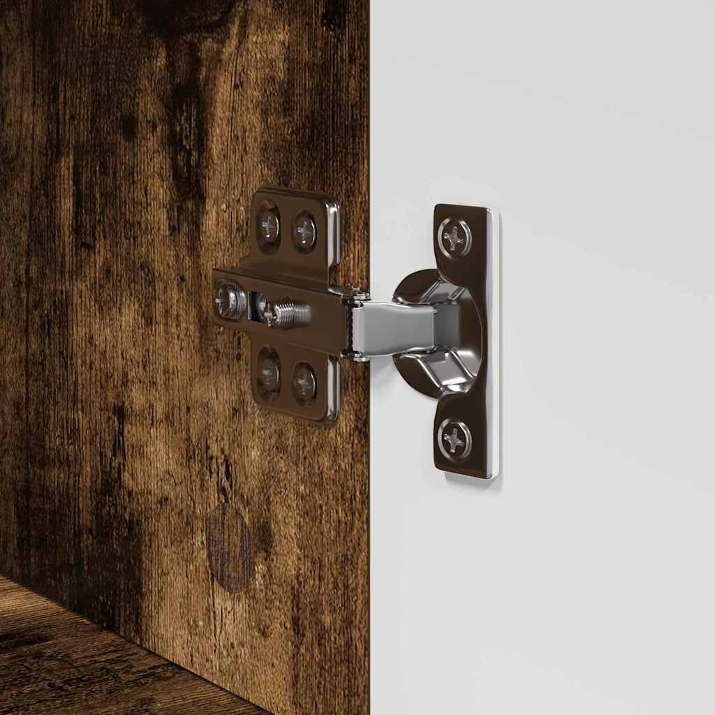 vidaXL Bathroom Cabinet Smoked oak 37 x 31.5 x 82 cm Engineered wood