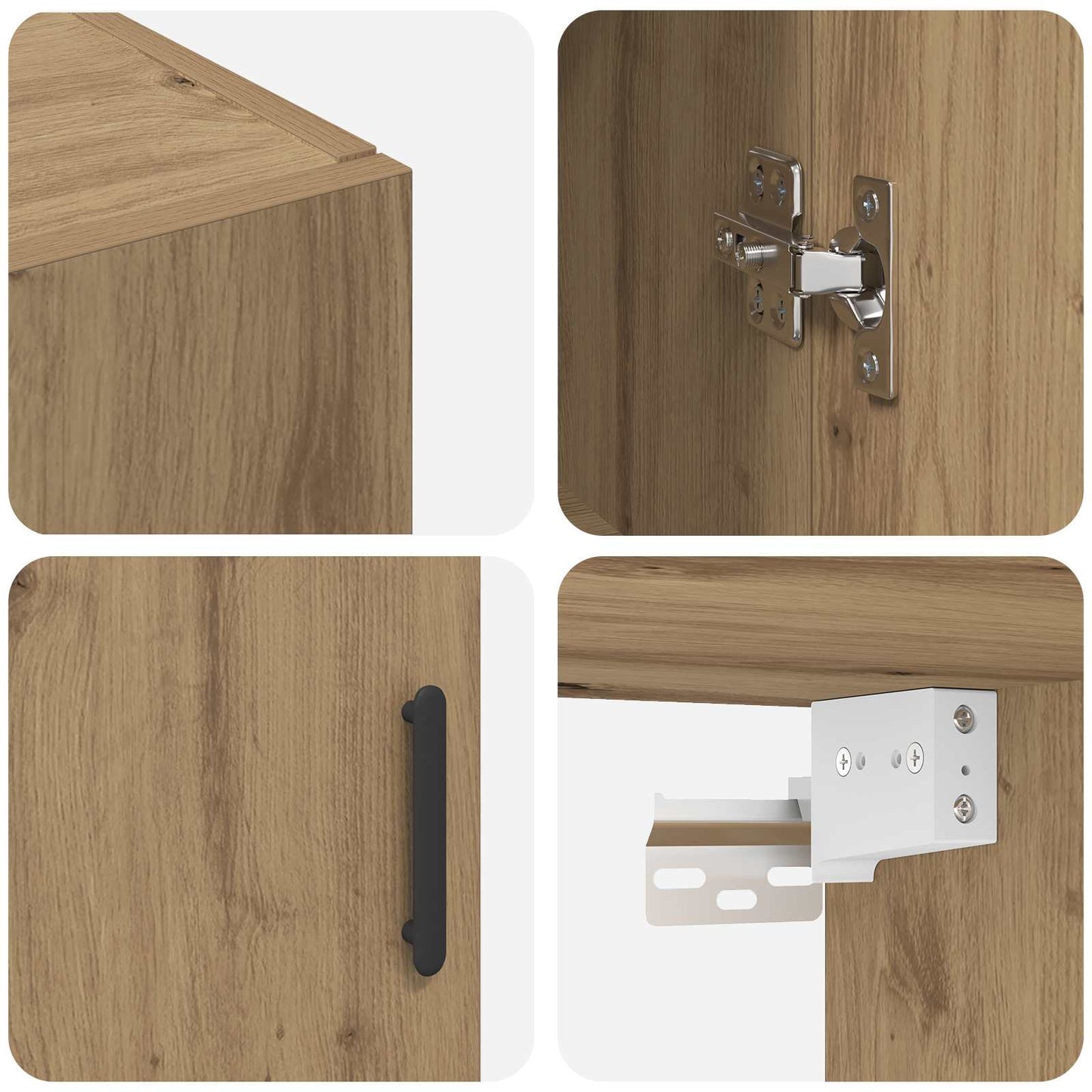 Wall Cabinet 2 pcs Artisan Oak 69.5 x 34 x 90 cm