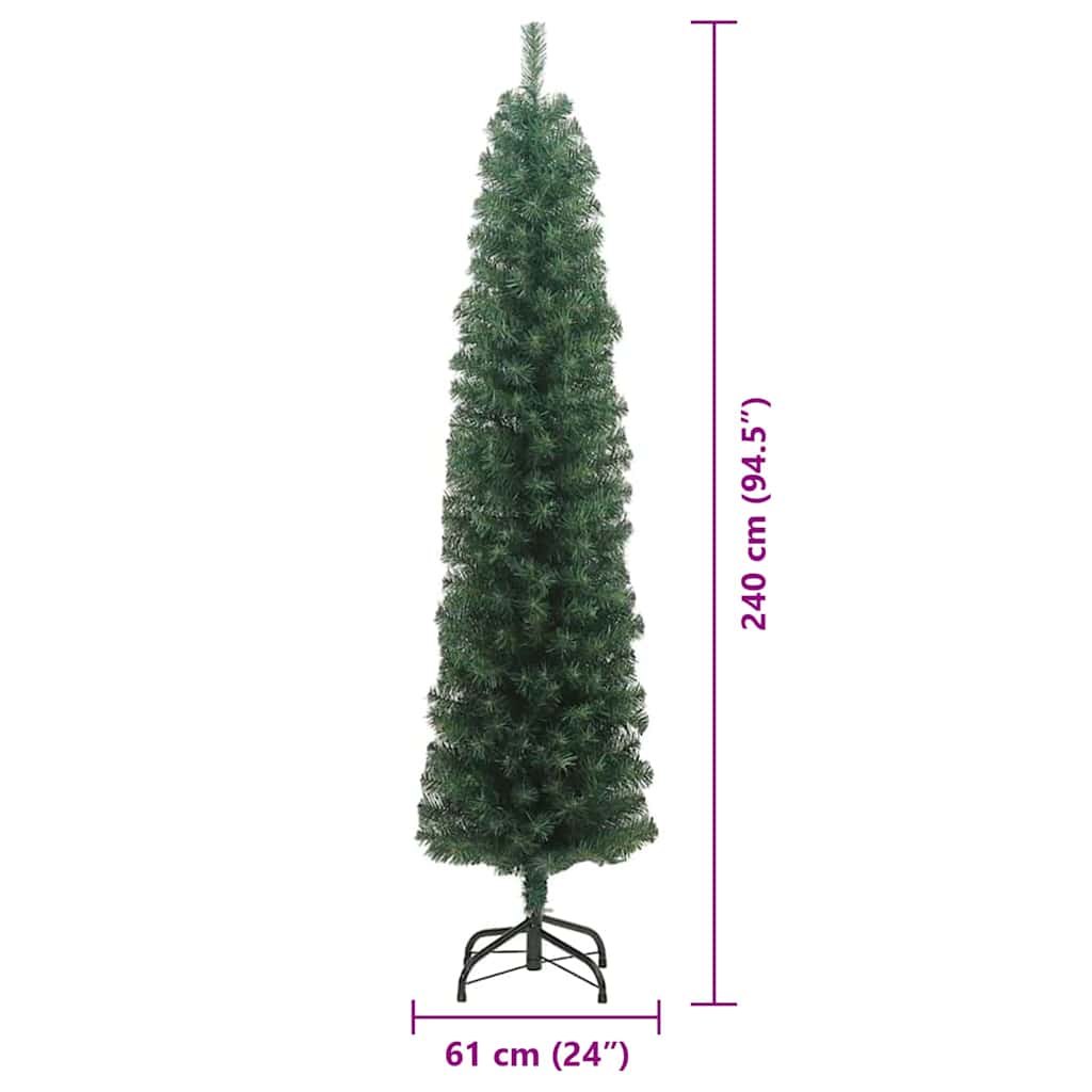 Artificial Christmas Tree with 300 LEDs with Stand Green 240 cm