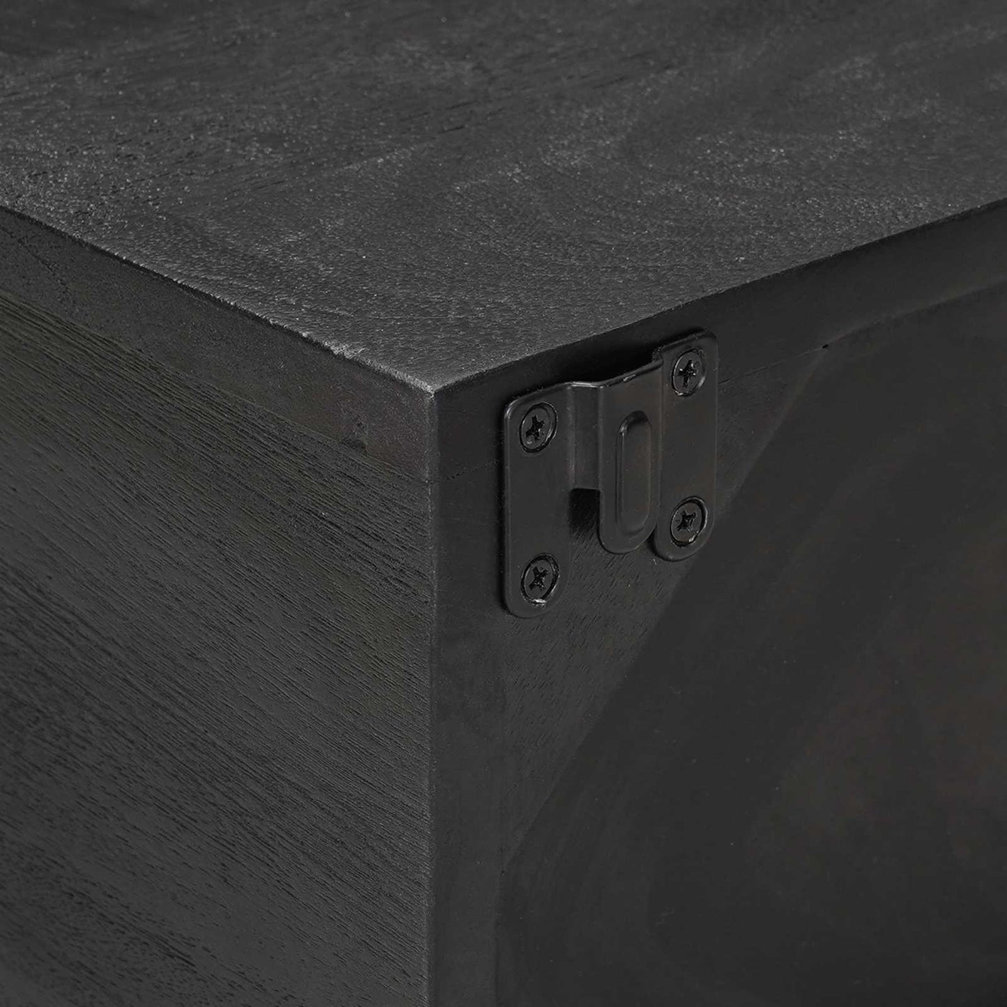 Handmade Bedside Cabinet Black 40 x 30 x 20 cm Solid Mango Wood
