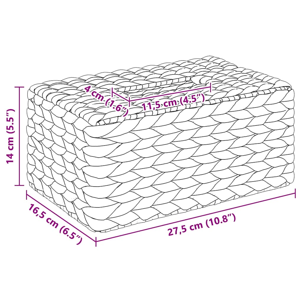 Tissue Box Covers 2 pcs Water hyacinth 27.5 x 16.5 x 14 cm