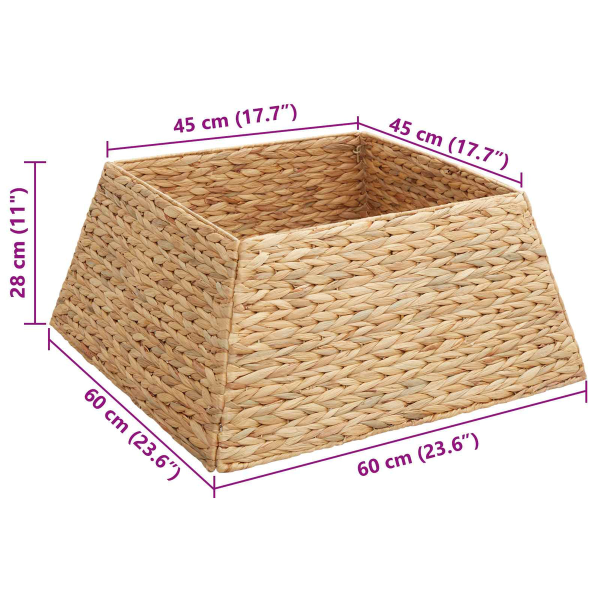 Christmas Tree Collar Square Brown 60 x 60 x 28 cm
