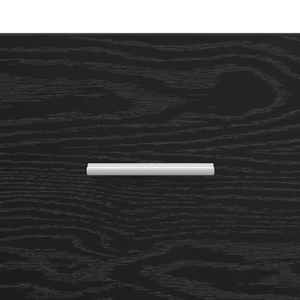 Highboard Black Oak 45 x 42.5 x 185 cm Engineered Wood