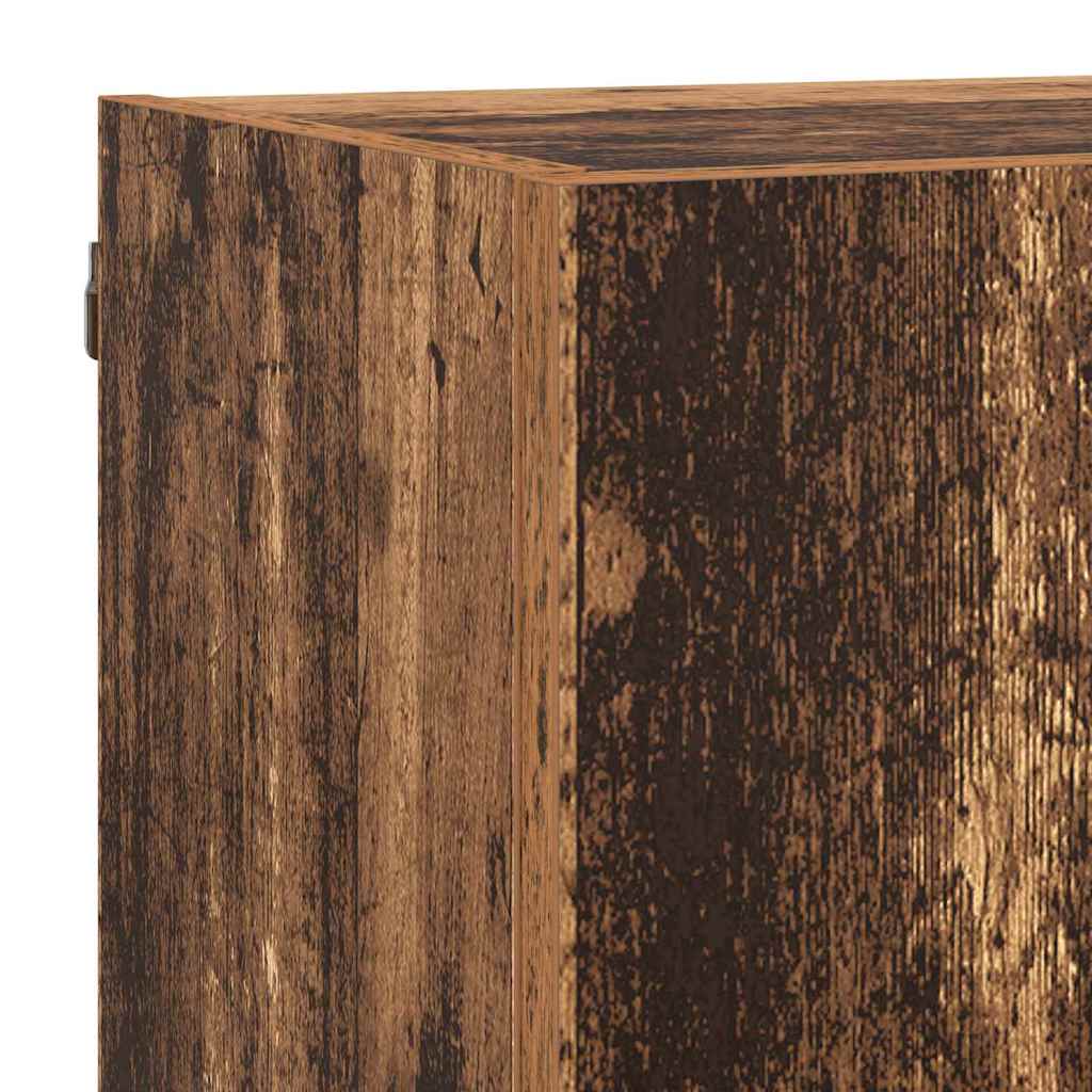 TV Wall Units with LED Old Wood Engineered Wood