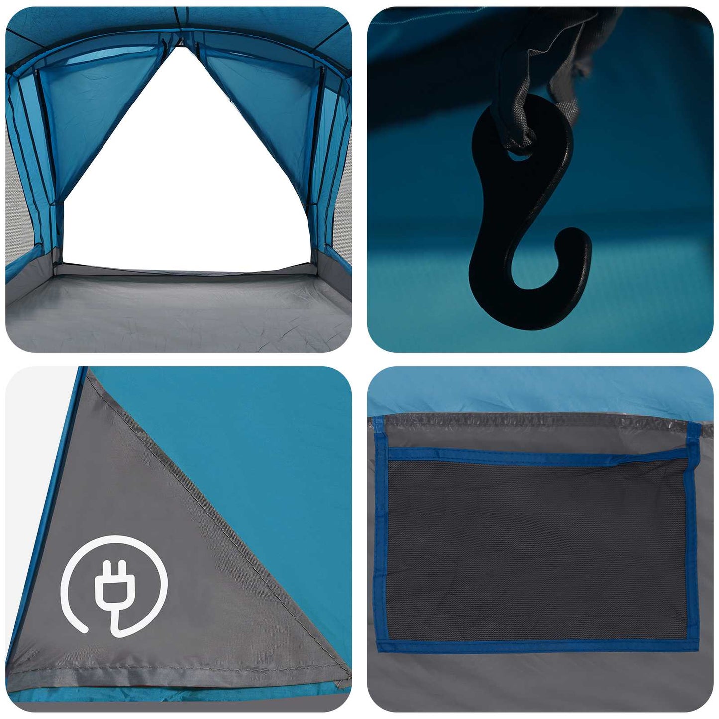 Family Tent Blue 550 x 555 x 208 cm