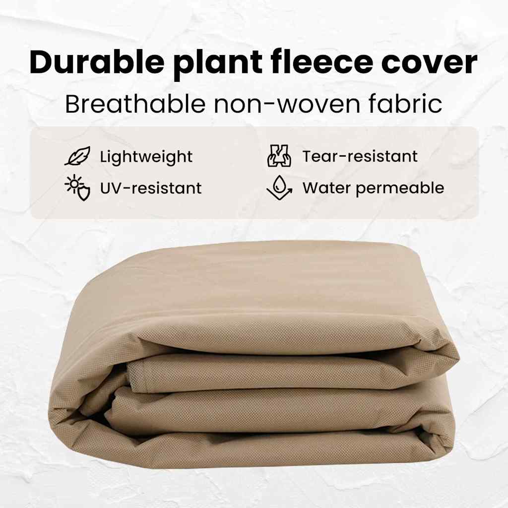 Frost Protection Plant Fleece Covers 3 pcs Beige 2.4 x 2 m