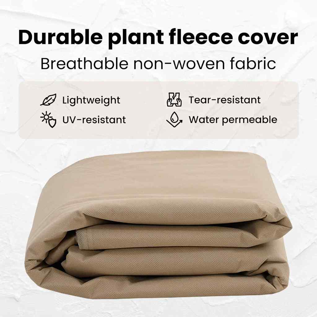 Frost Protection Plant Fleece Covers 3 pcs Beige 2.5 x 3.14 m