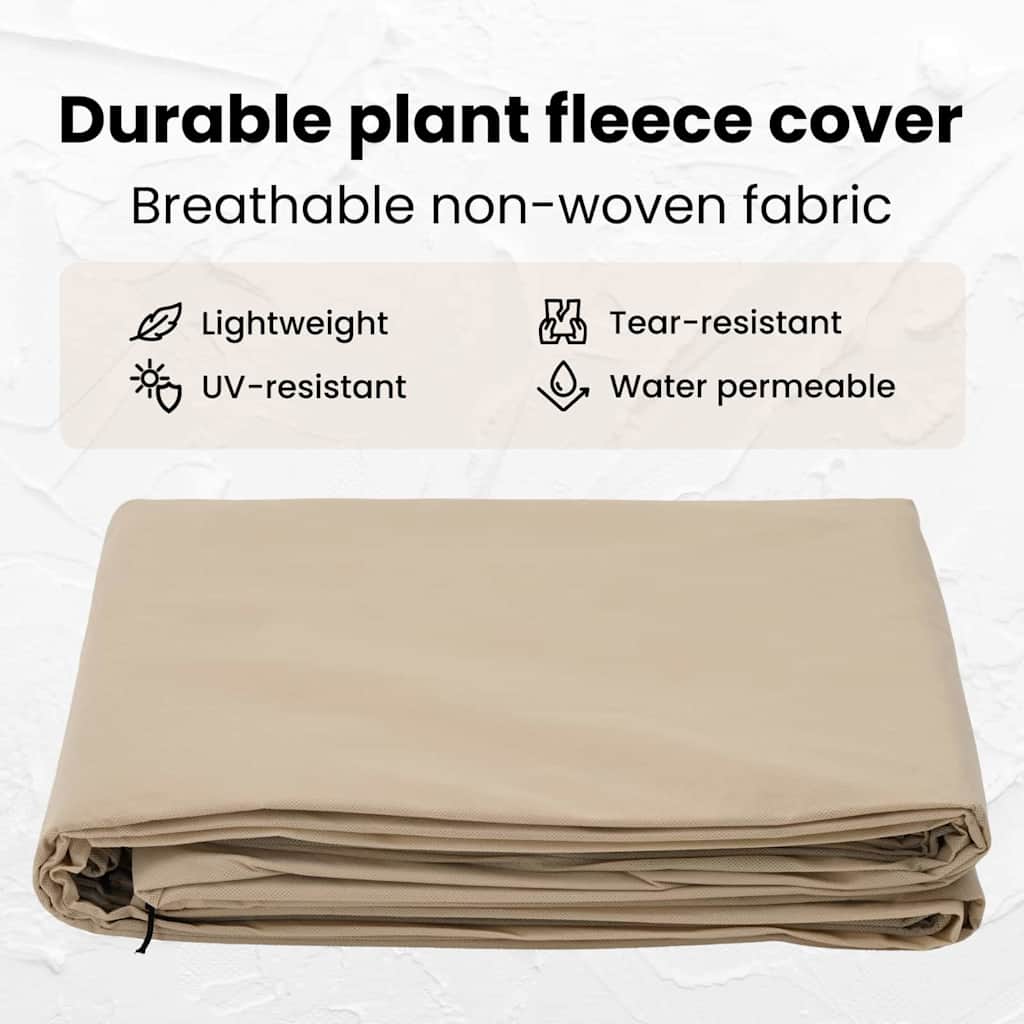 Frost Protection Plant Fleece Covers 3 pcs Beige 3.5 x 3.93 m