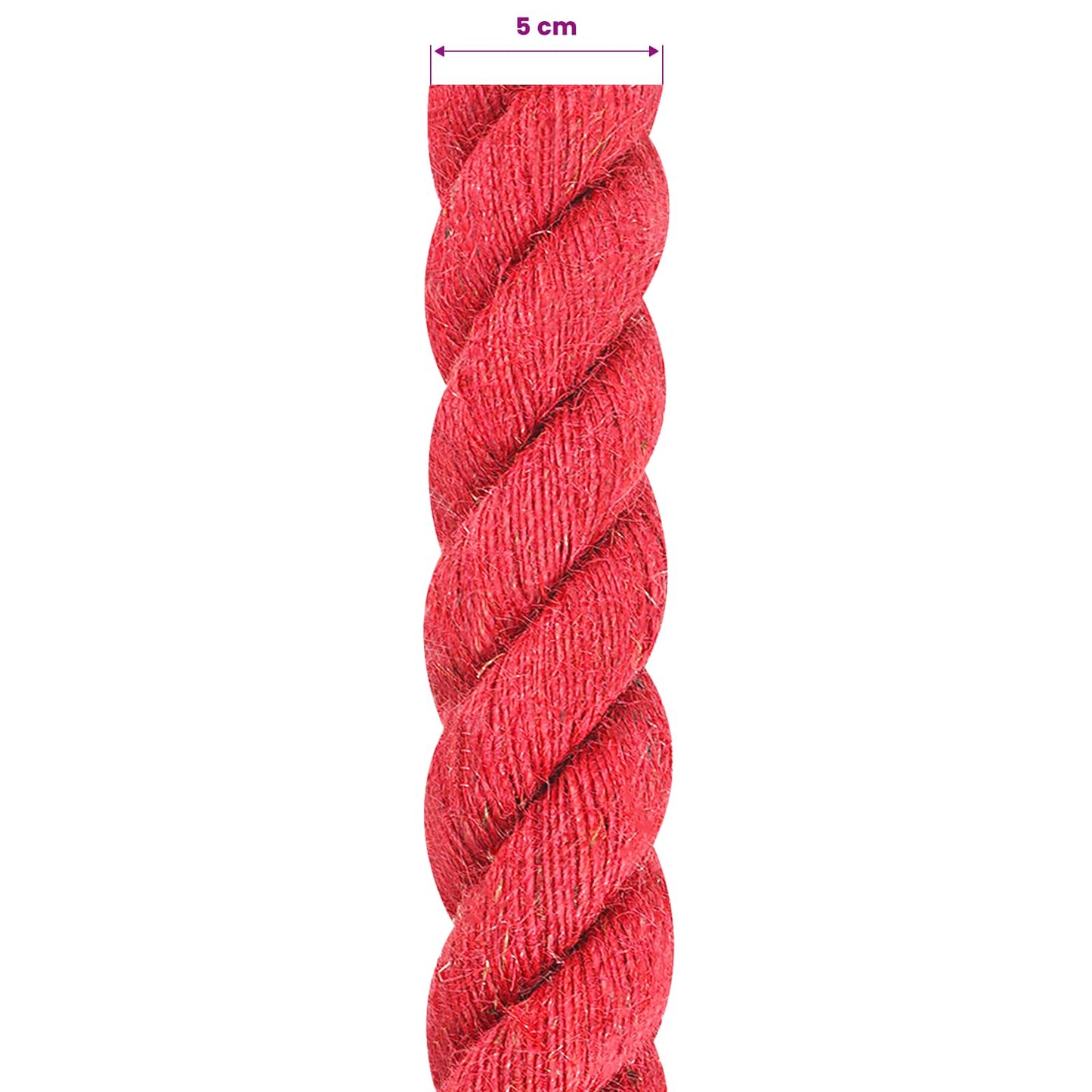 Jute Rope 50 mm Red 100% Tossa jute