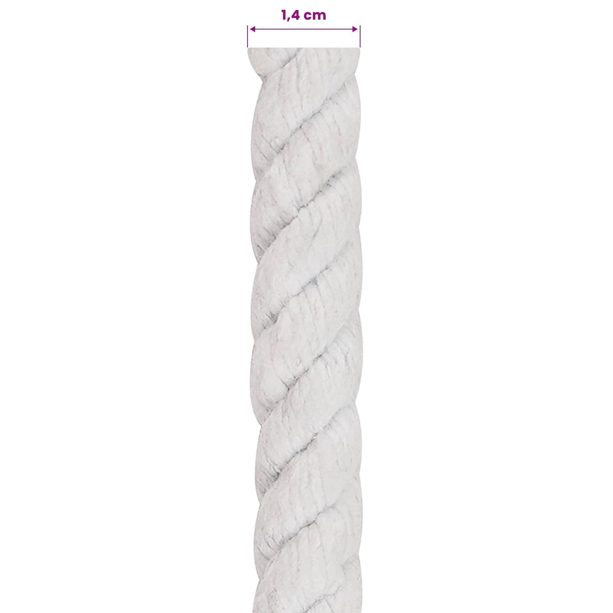 Cotton Rope 14 mm 50 m White 100% Cotton
