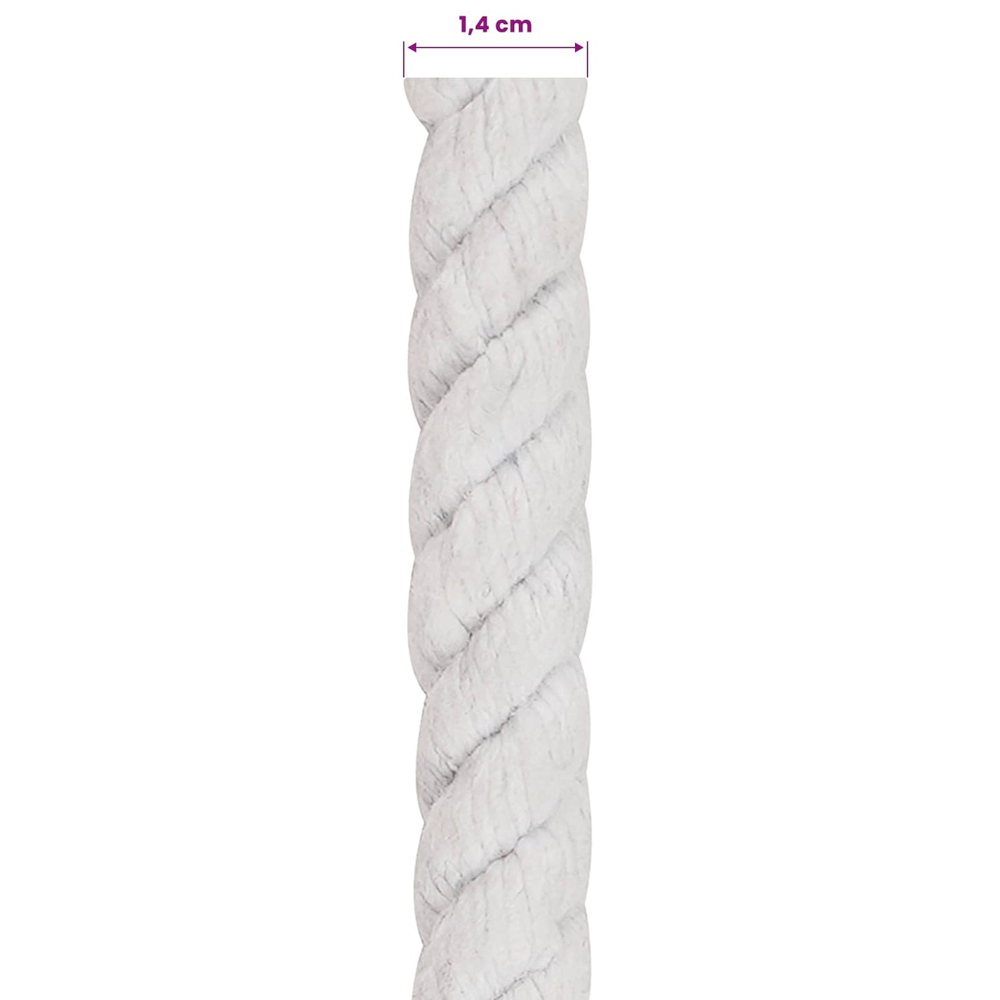 Cotton Rope 14 mm 250 m White 100% Cotton